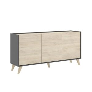 Aparador nórdico 3 puertas ancho 155 cm