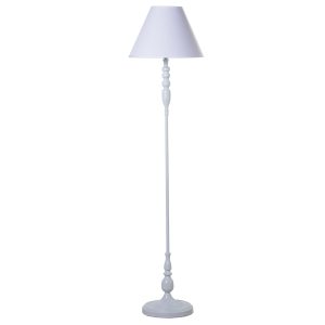 Lampara pie metal blanco ø38X155 cm