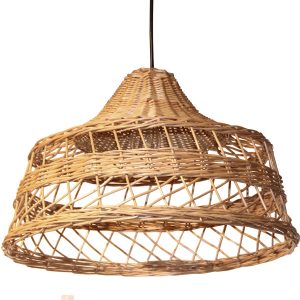 Lámpara de techo mimbre natural 1xE27