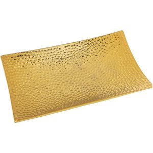 Centro de mesa ceramico dorado relieve