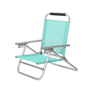 Silla de Playa con Respaldo Tela para Exteriores