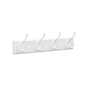 Colgador de Pared con 4 Ganchos Triples Blanco