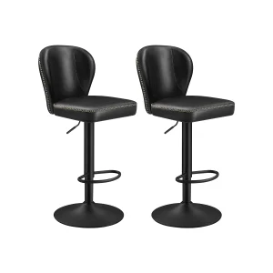 EKHO Colección - Juego de 2 Sillas de Bar 360° Giratoria