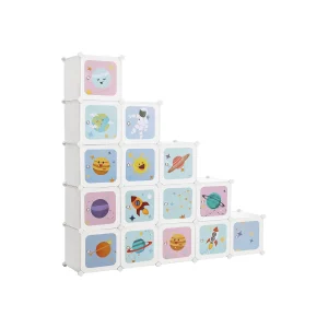 Armario Modular Infantil de 16 Cubos