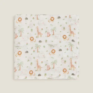 Muselina de algodón estampado jungla Selvumu